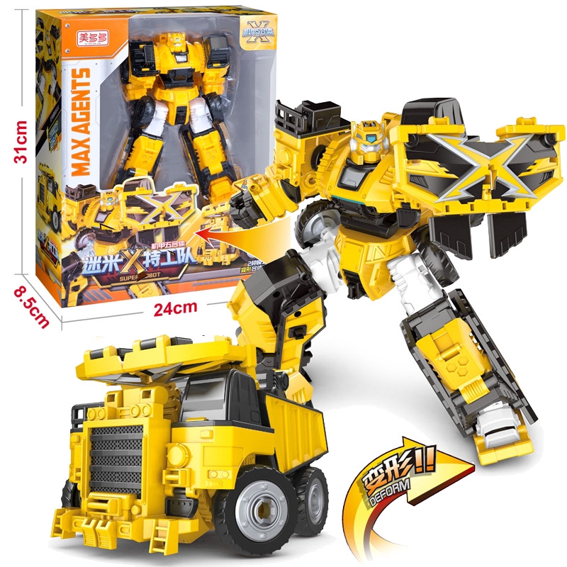 5 In 1 Robot Miniforce X Lucybot Lucy Bot Volt Sammy Max Transformer Machine Car Mini Robot Kids Toy Shopee Philippines