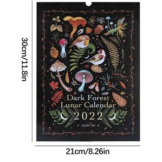 Creative Dark Forest Lunar Calendar 2022 Wall Calendar I0Y2 Planning Diary Daily Y6Q6 Calendar B1C1 #8