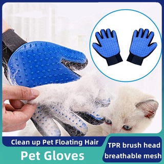 Pet Gloves Pet Grooming Massage Gloves Brush Epilator Grooming Gloves Dog Cat Bath Accessories