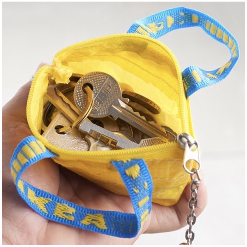 IKEA coin purse KNOLIG blue/yellow 9x7cm Shopee Philippines