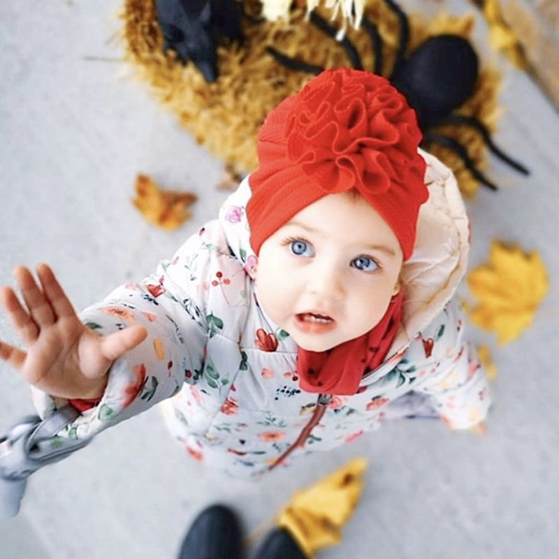 Newborn Baby Girl Soft Cute Velvet Turban Floral Knot Hospital Hat Toddlers Cap BALUOBO Headband Baby Hat 
