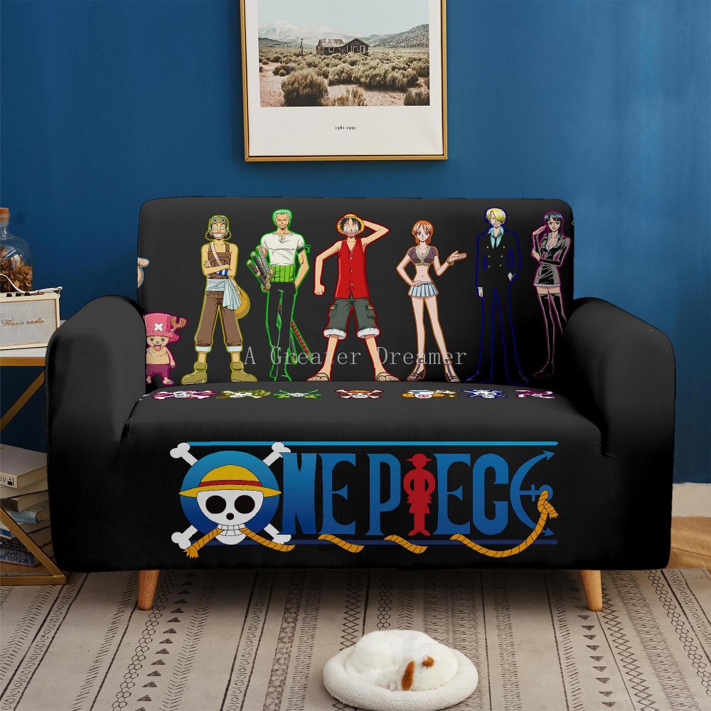 MYQG Sofa cushion3d Printed One Piece Sofa Cover Cartoon Set Elastic Couch Cover Anime Sofa