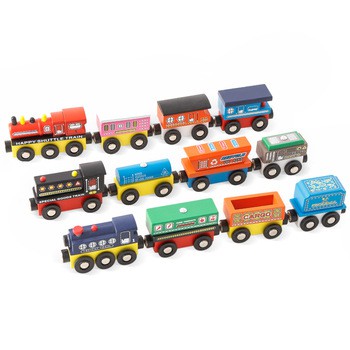 wooden magnetic toy trains