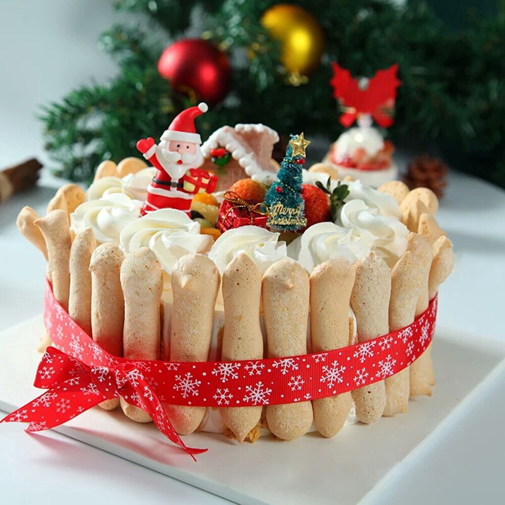 Soft Rubber Edible Christmas Cake Cupcake Topper Decorations Snowman 