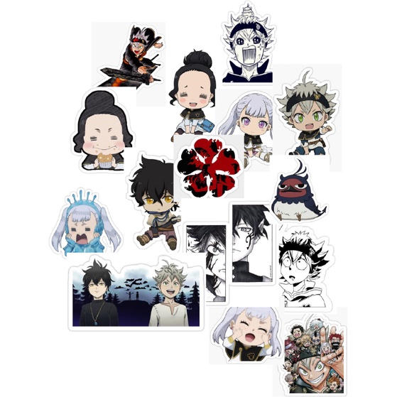 Black Clover Cute Anime Sticker Set 2 (Matte/ Waterproof Glossy ...