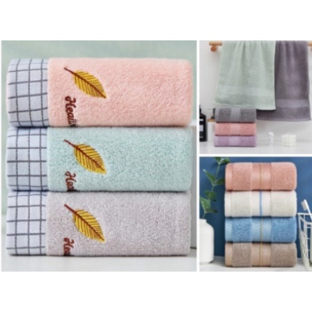 Cotton Face Towel (35*75CM) Absorbent Soft Thick Towel/Tuala Muka