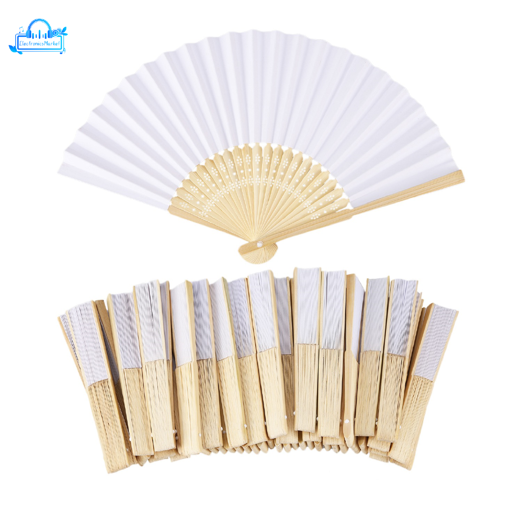 white folding fan