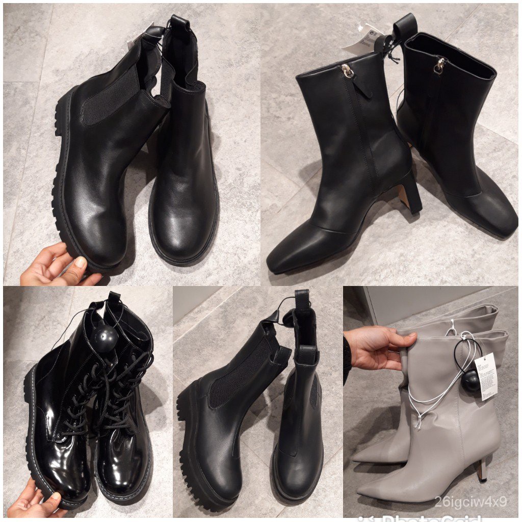 Black 37                  EU WOMEN FASHION Footwear Split leather discount 65% H&M boots 