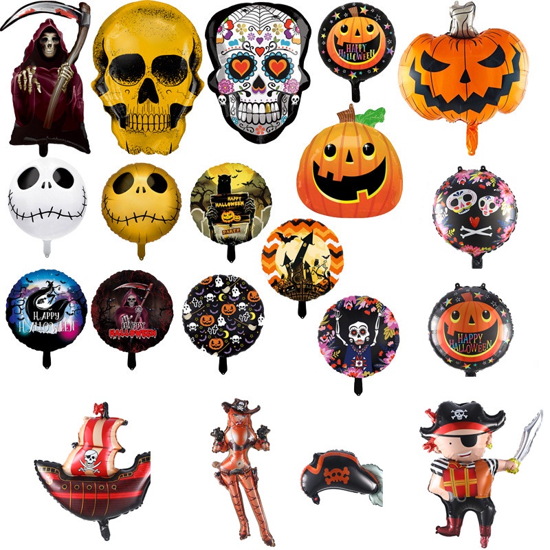 halloween-theme-party-pumpkin-skull-ghost-pirate-ship-aluminum-film