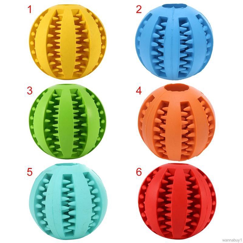 orange and blue rubber dog balls