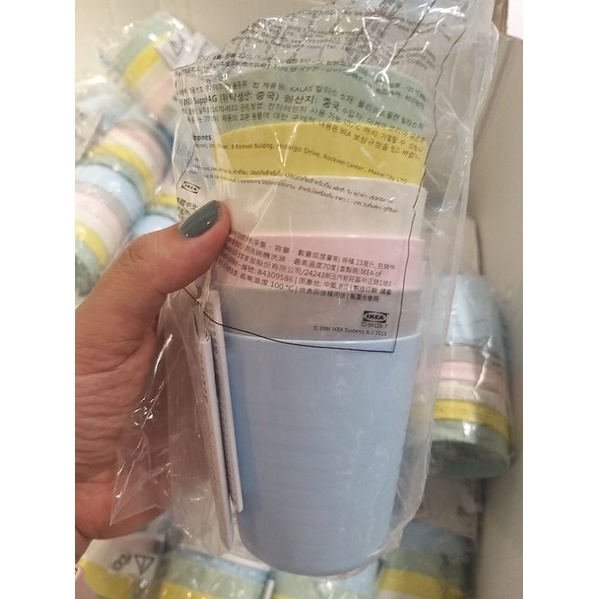 Ready Stock! Ikea Kalas Plastic Mug/ Cup, assorted colors, 6pcs