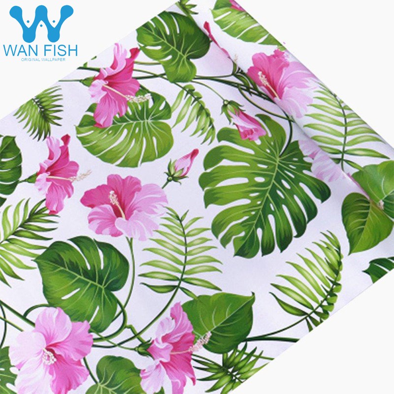 WANFISH Gumamela Wallpaper Design for Room Wall Decor SelfAdhesive