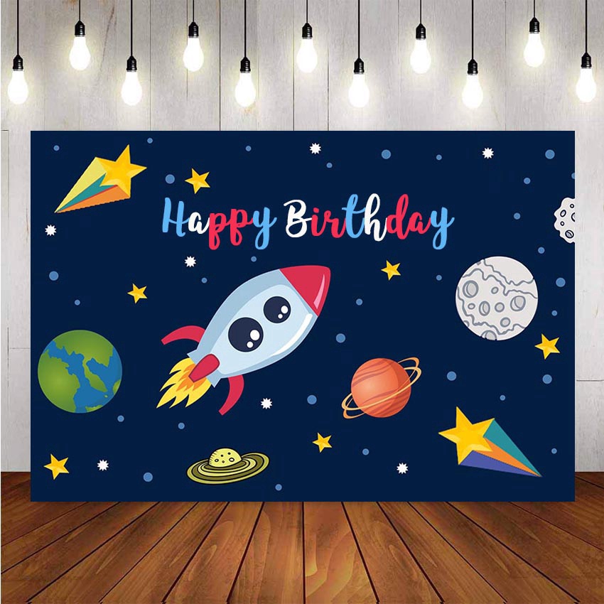 Photography Backdrop Children Birthday Party Cosmic Space Newborn Baby ...