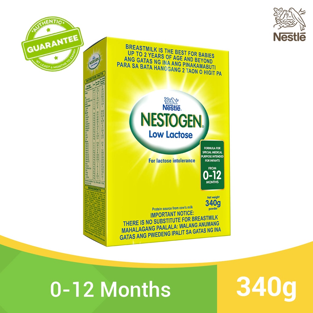 NESTOGEN Low Lactose Infant Formula for 012 Months 340g Shopee