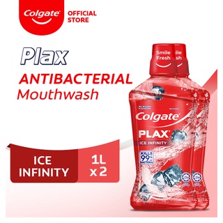 Colgate Plax Ice Infinity Flavor Antibacterial Mouthwash | 1L | Pack of 2 #1