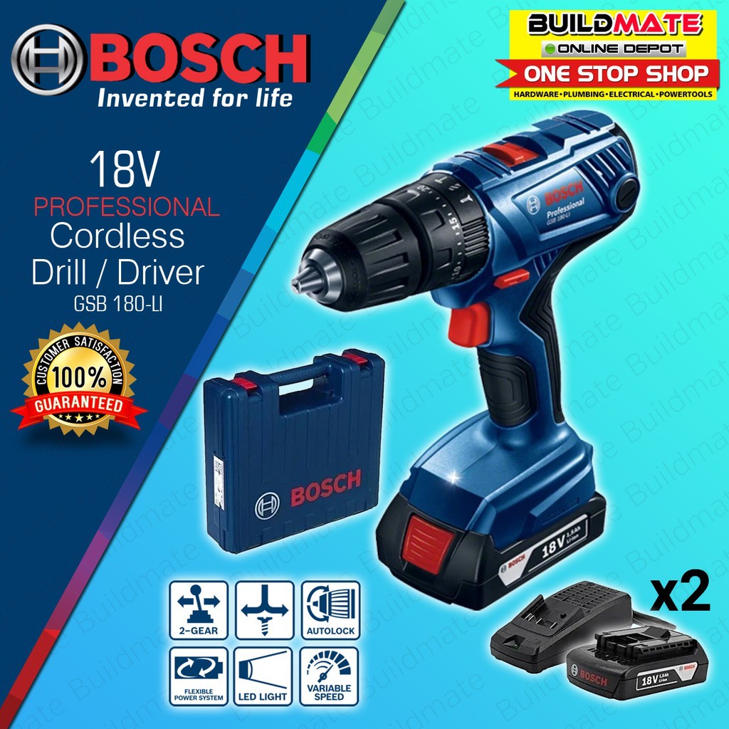 Bosch professional cordless impact drill gsb 180li •100 original