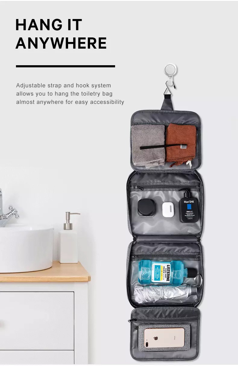 Gadgetoo 7529 Bange Hanging Travel Toiletry / Cable Organizer Bag Travel Waterproof Lightweight Vacation