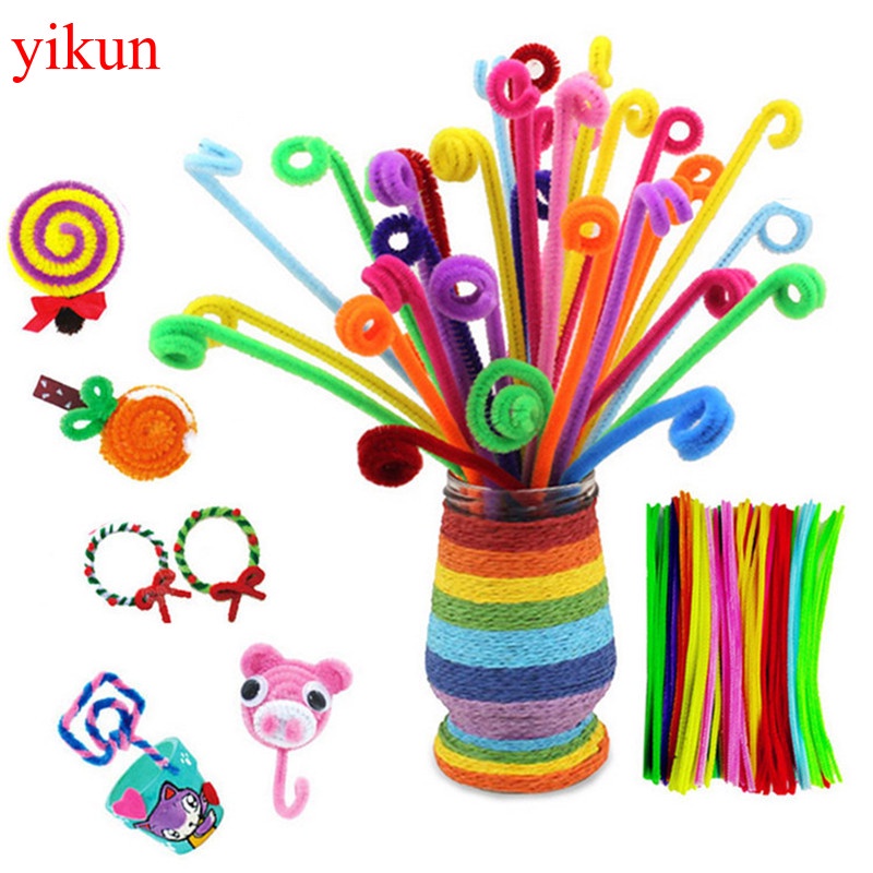 YIKUN 100 Pieces Craft Pipe Cleaners, Pipe Cleaners Craft Kit, Pipe