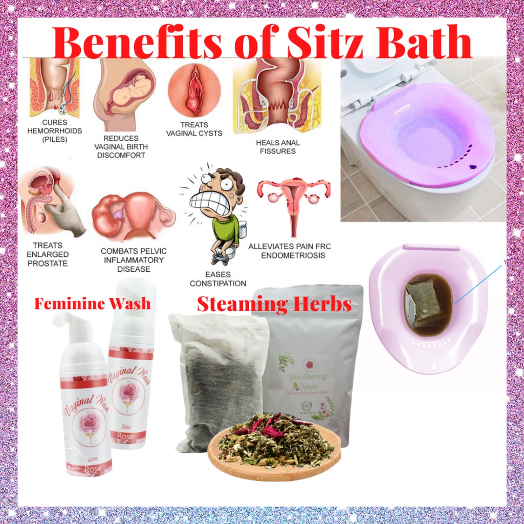 (Sitz Bath + Herbs + Feminine Wash) sitz bath for hemorrhoids Treatment