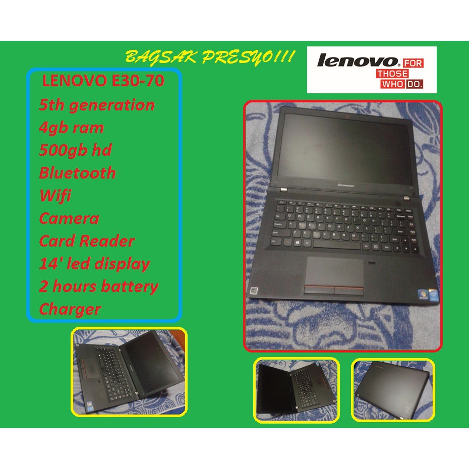 LENOVO E31-70 Core i3-5005U 5th gen 4gb Laptop | Shopee Philippines