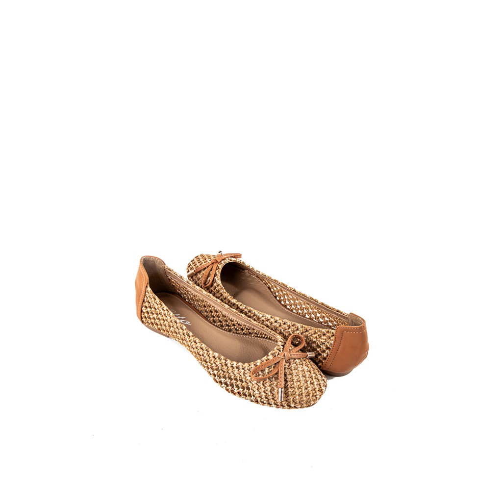 camel ballet flats