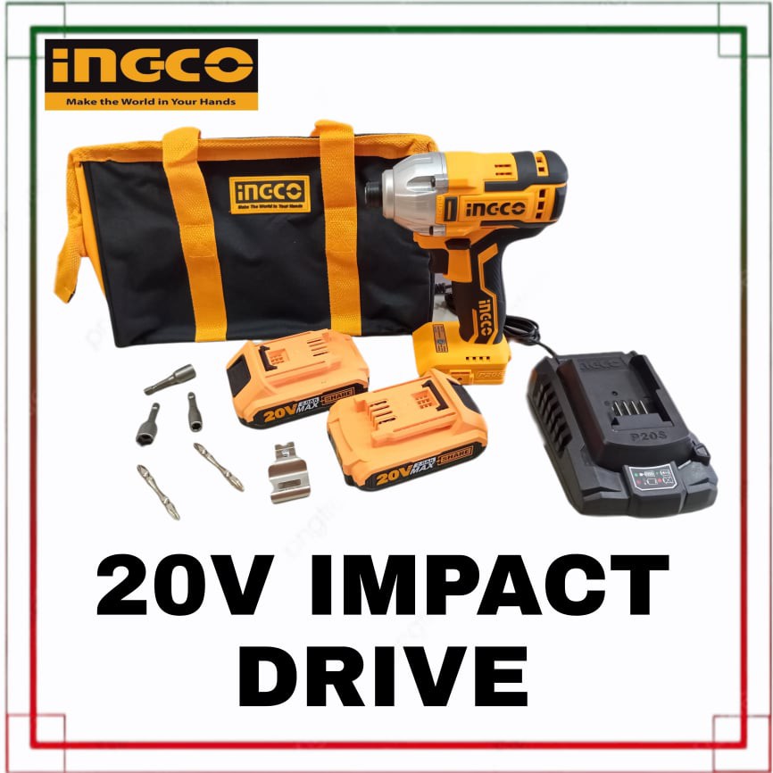 INGCO Cordless Impact Driver Brushless Motor 20V CIWLI2001 Shopee Philippines
