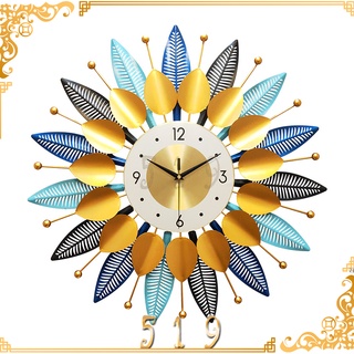 Wall Clock Metal Diamond Digital Living Room Clock #9