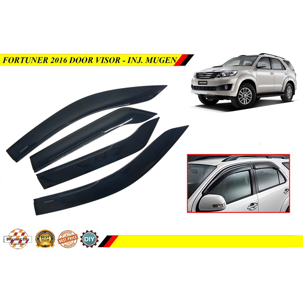 Fortuner 2016 Car Door Visor Side Window Injection Mugen