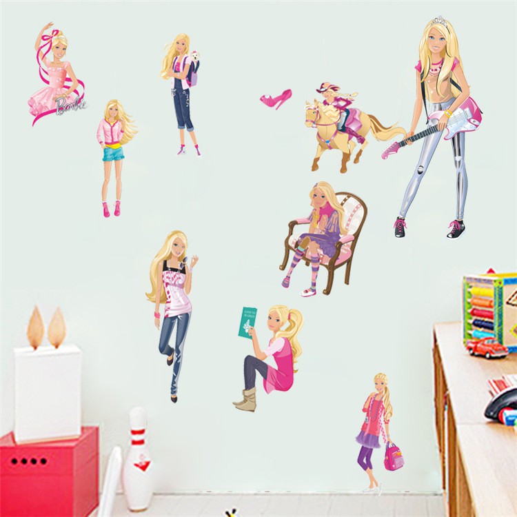 barbie doll wall stickers