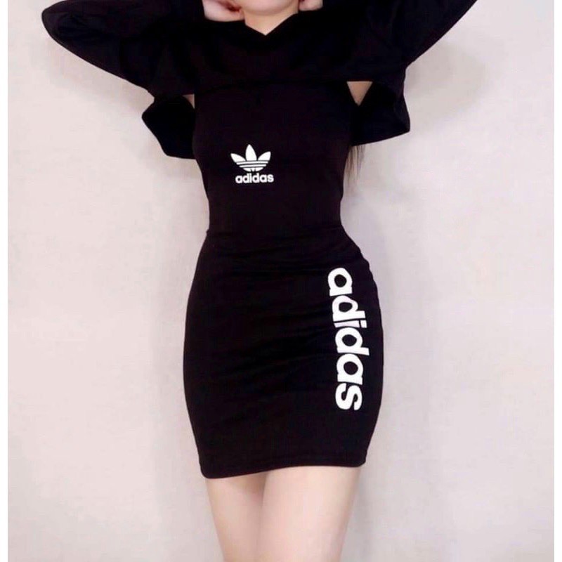 RFI•· •ONHAND• Adidas DRESS+HOODIE Set 2in1 (Hoodie with Bodycon Dress) | Shopee