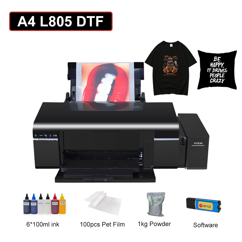 DTF Printer A4 T-Shirt Printing Machine For Impressora Epson L805 Heat ...