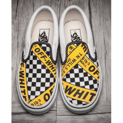 vans checkered off white