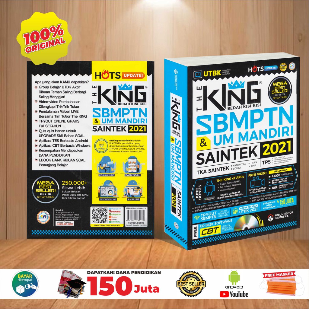 Sbmptn Book Utbk 2021 The King Surgery Of Sbmptn Um Mandiri Saintek Soshum Tps Shopee Philippines