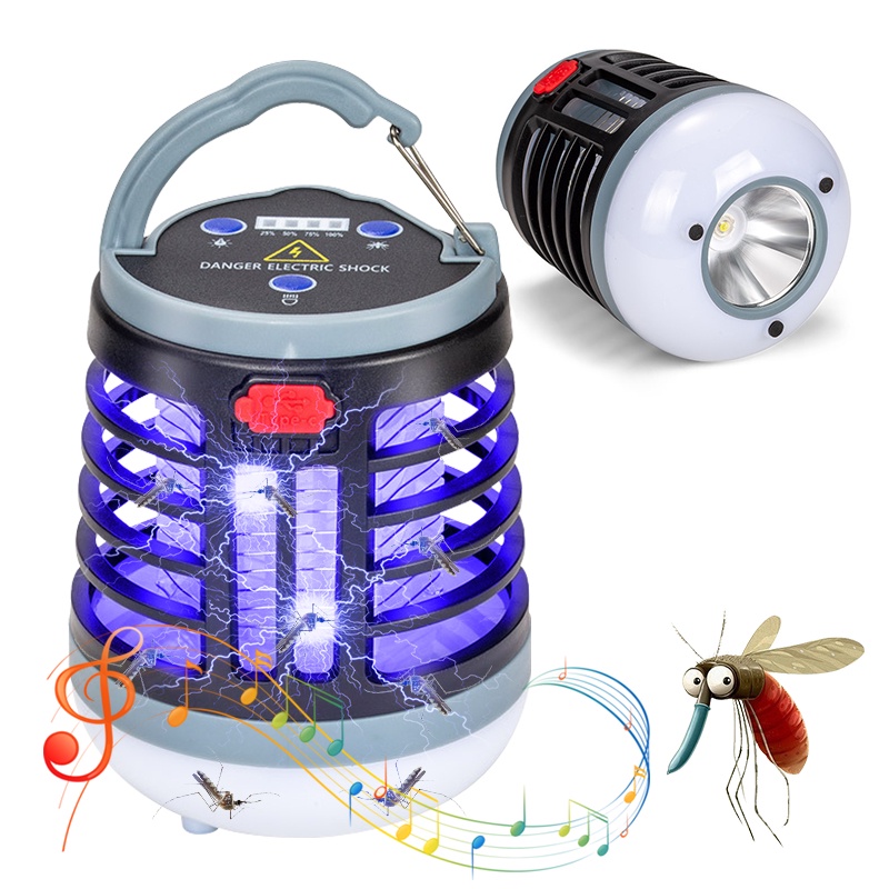 Portable 3IN1 Mosquito Killer Lamp Camping Lantern Bluetooth Audio