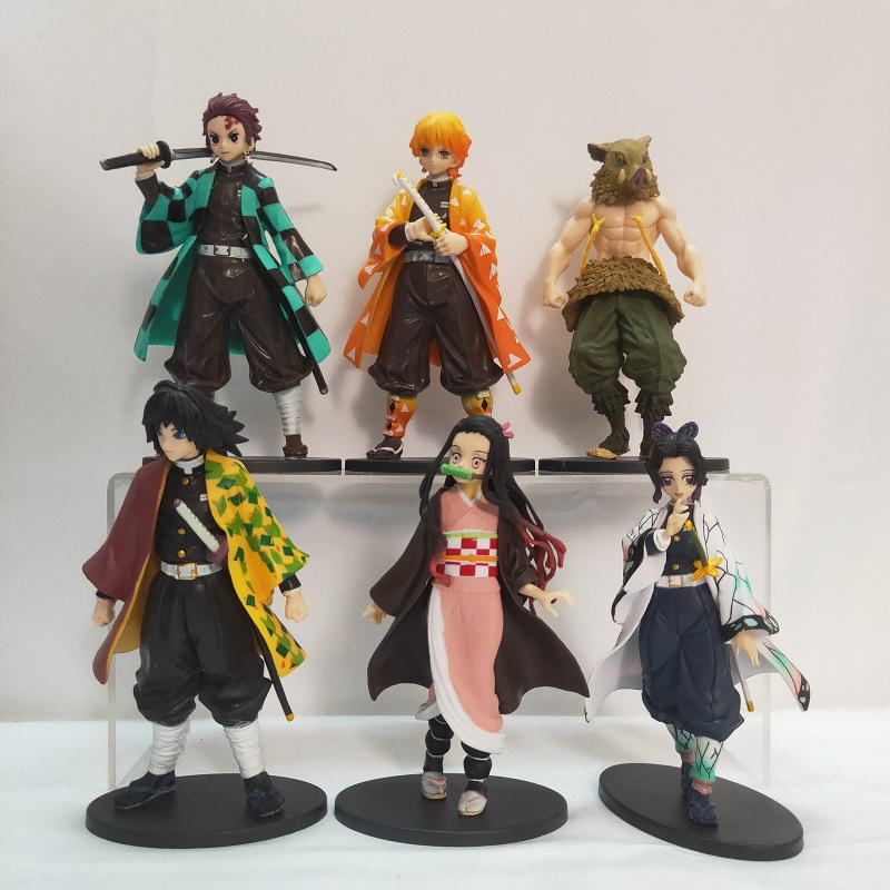 Demon Slayer Figures Tanjirou Nezuko PVC Cartoon Anime Model Action ...