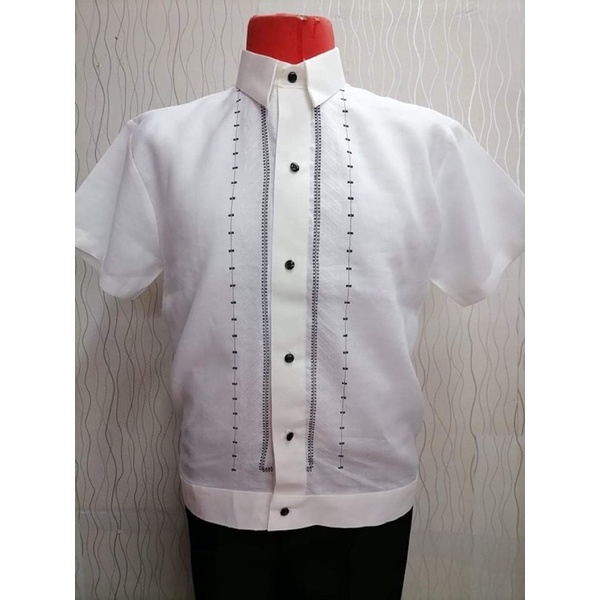 Polo Jacket Gusot Mayaman/ Office Uniform/ Linen/ Polo Barong Shopee