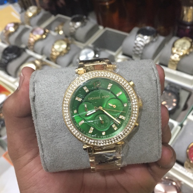 mk watch green