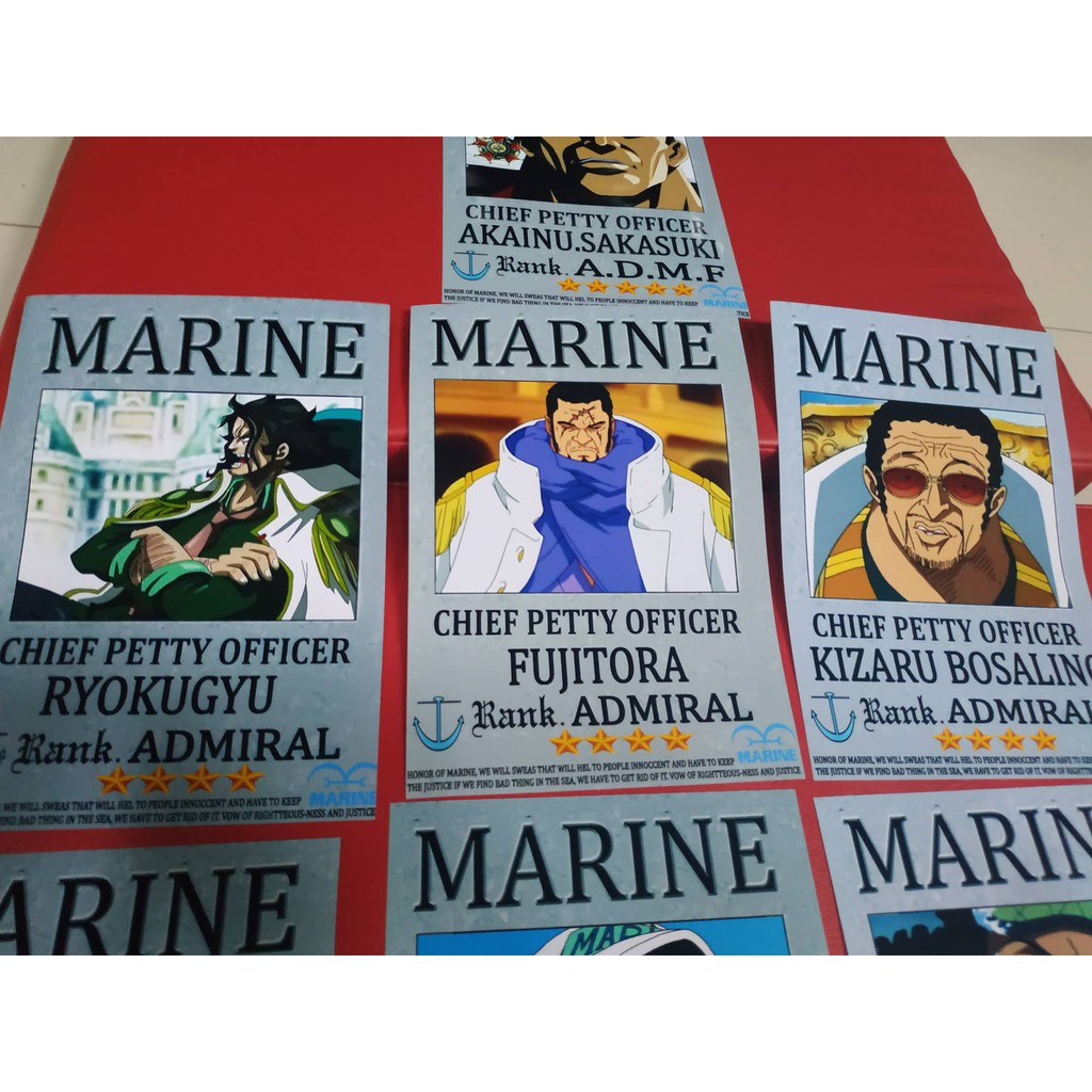 One Piece Marine Poster Shopee Philippines