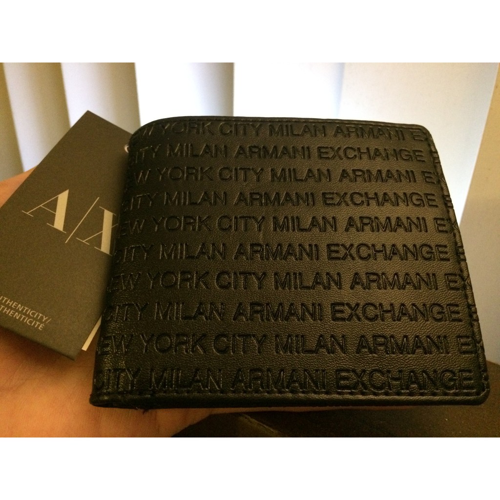 armani exchange leather wallet