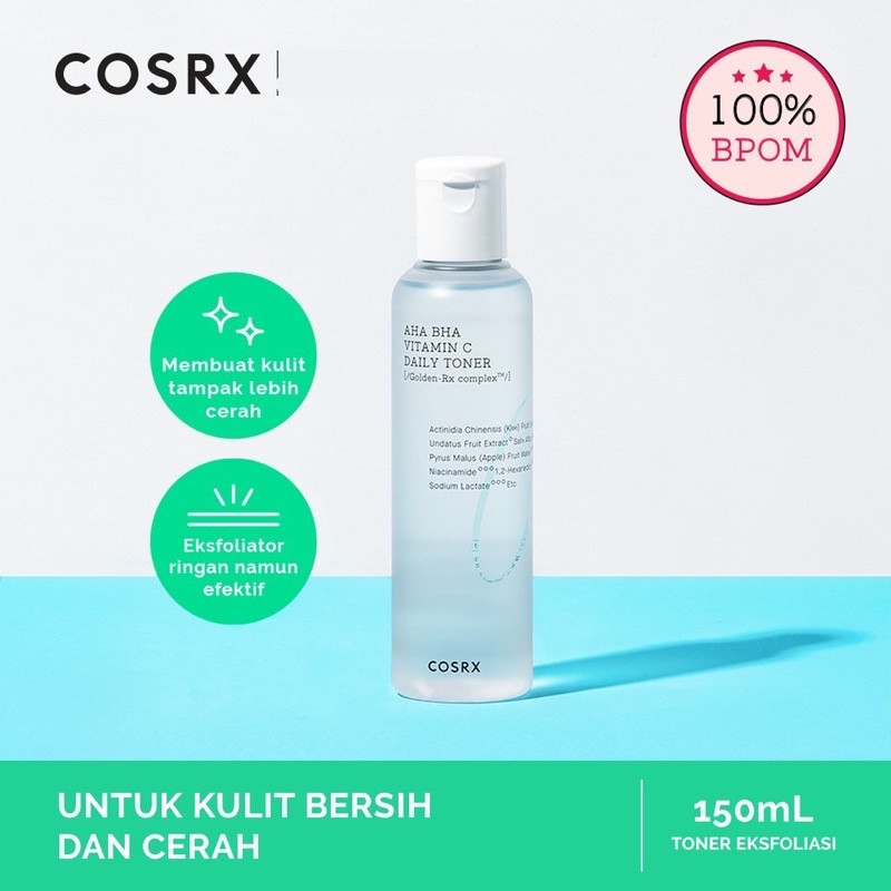 Cosrx Refresh AHA / BHA Vitamin C Daily Toner Skincare - 150ml | Shopee