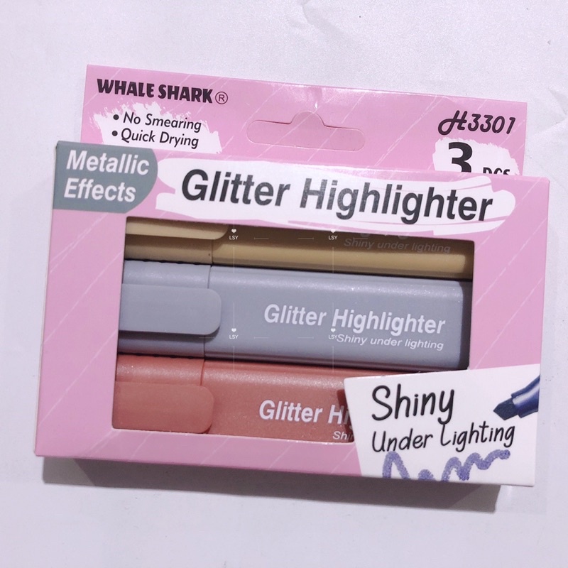 3 in 1 Glitter Highlighter / Metallic Effects Highlighter Shopee