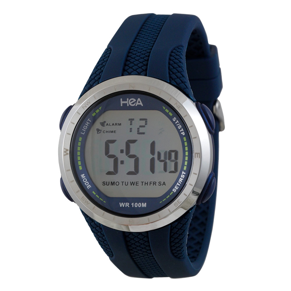 navy blue digital watch