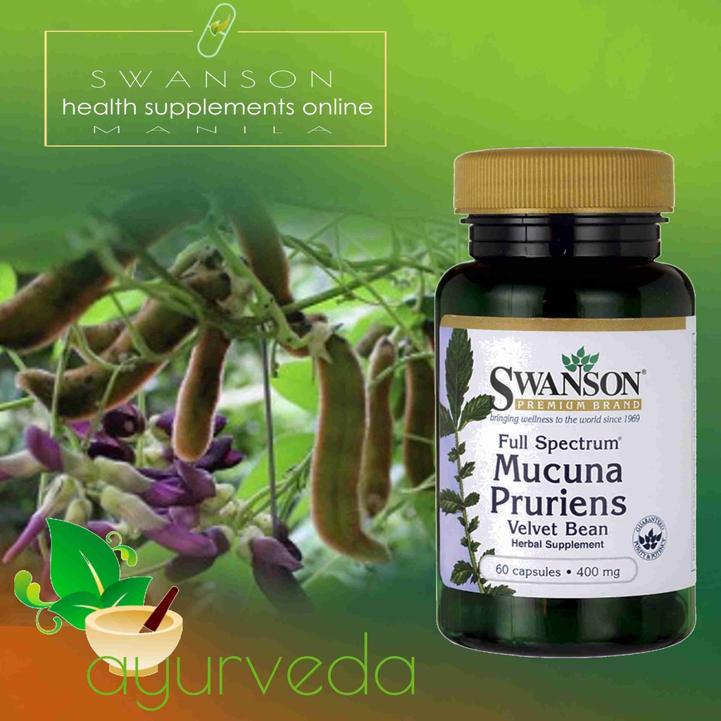 Swanson Premium Mucuna Pruriens 400 mg 60 Capse Shopee Philippines
