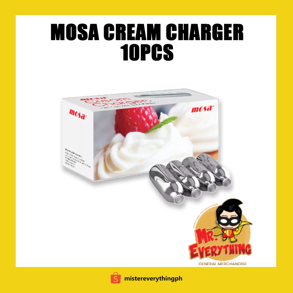 Mosa Cream Chargers N2O 1 case (10pcs) Shopee Philippines