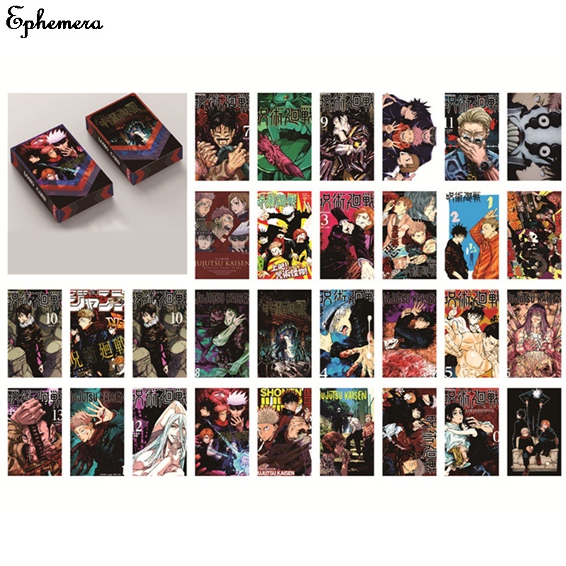 Low Price Japan 30pcs Set Anime Jujutsu Kaisen Mini Postcard Comic Demon Slayer Bananafish Kakegur Shopee Philippines
