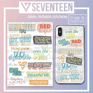 waterproof plastic vinyl seventeen a6 sticker for fan collection shopee philippines