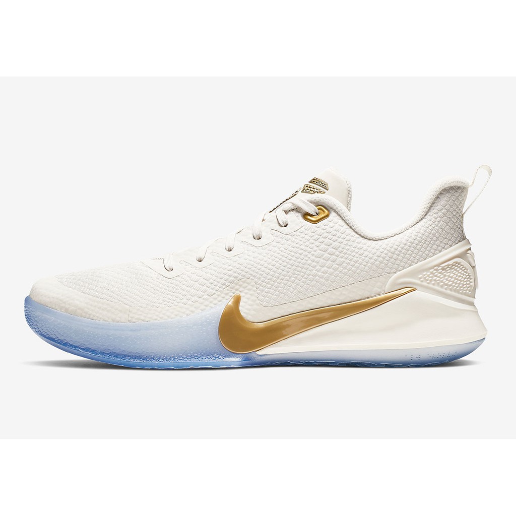 nike mamba focus white gold