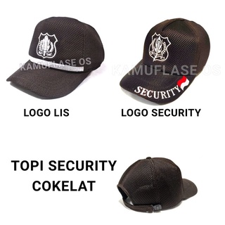 HITAM Wholesaler! Security Hat Black And Brown Embroidered SECURITY Hat #2