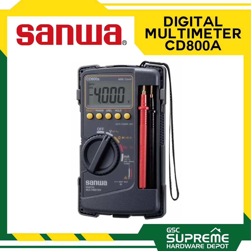 Sanwa Digital Multimeter Multitester CD800a Shopee Philippines