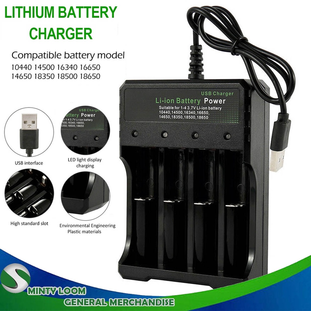 BMAX Smart Universal Lithium Li-ion Battery Charger Li-ion 18650 ...